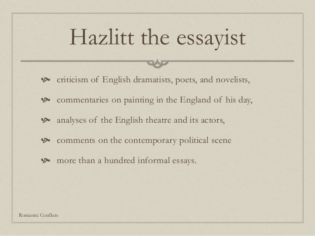 a fathers letter by william hazlitt summary william hazlitt prose style